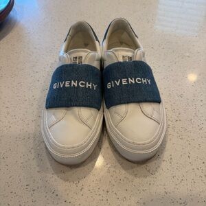 Givenchy White Sneakers with Blue Strap
